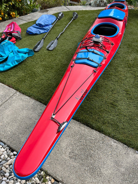 Necky - Necky Nookta Outfitter Tandem Kevlar 22' Red/Blue USED - Headwaters Adventure Co
